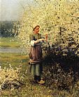 Daniel Ridgway Knight Spring Blossoms painting